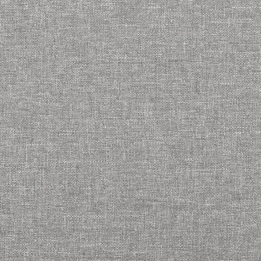 Pat continental, gri deschis, 180x200 cm, material textil Gri deschis, 180 x 200 cm, Culoare unica si cuie de tapiterie
