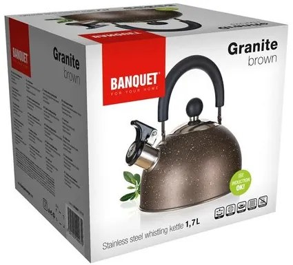 Ceainic din oțel inoxidabil Banquet GRANITE Brown,1,7 l