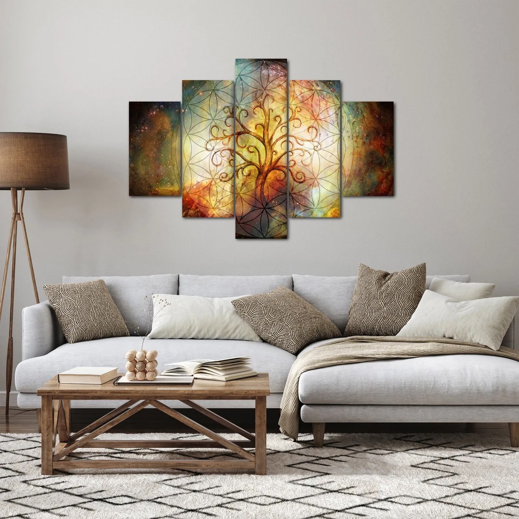 Tablou abstract cu copac (150x105 cm)