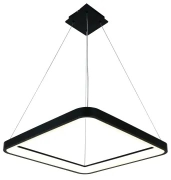 Brilagi - FALCON SLIM Lustră suspendată LED dimabilă pe cablu, 50 W, 230 V, 50 x 50 cm, negru + telecomandă