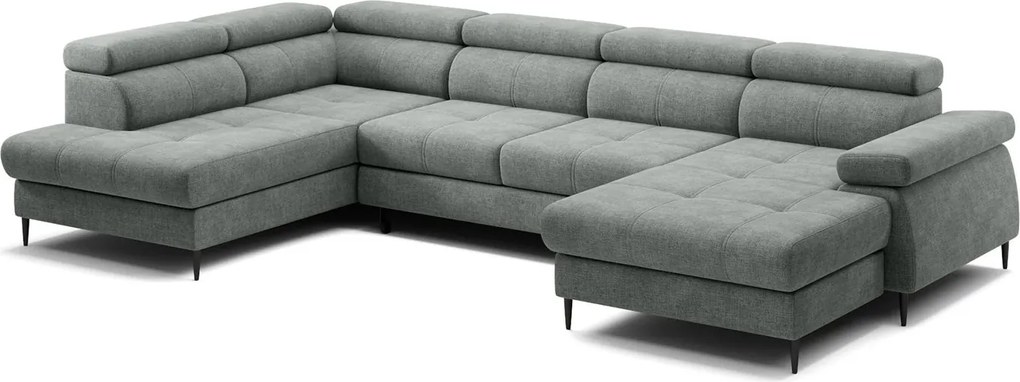 Colțar lemn masiv Cordoba III extensibil, 346 × 203 × 76 cm - Stânga