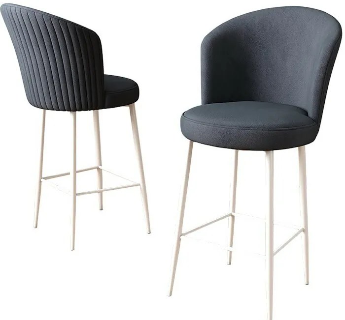 Set de scaune de bar Fora Anthracite and White, 4buc.