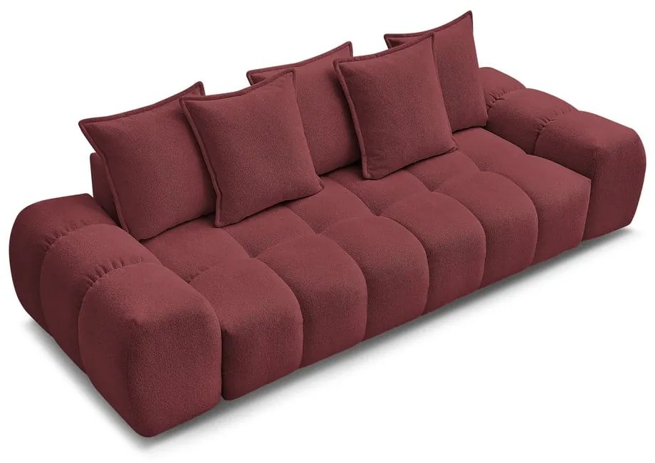 Canapea burgundy cu tapițerie din chenille 278 cm Everest – Bobochic Paris