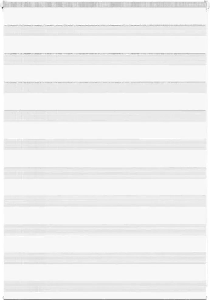 vidaXL Jaluzea tip zebra alb lățime țesătură 90,9 cm poliester