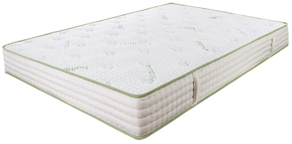 Saltea Ortopedica, Hipoalergenica, Premium Bamboo Memory Latex, 140x200 cm, H 26 cm, Arcuri Pocket, 7 Zone de Confort