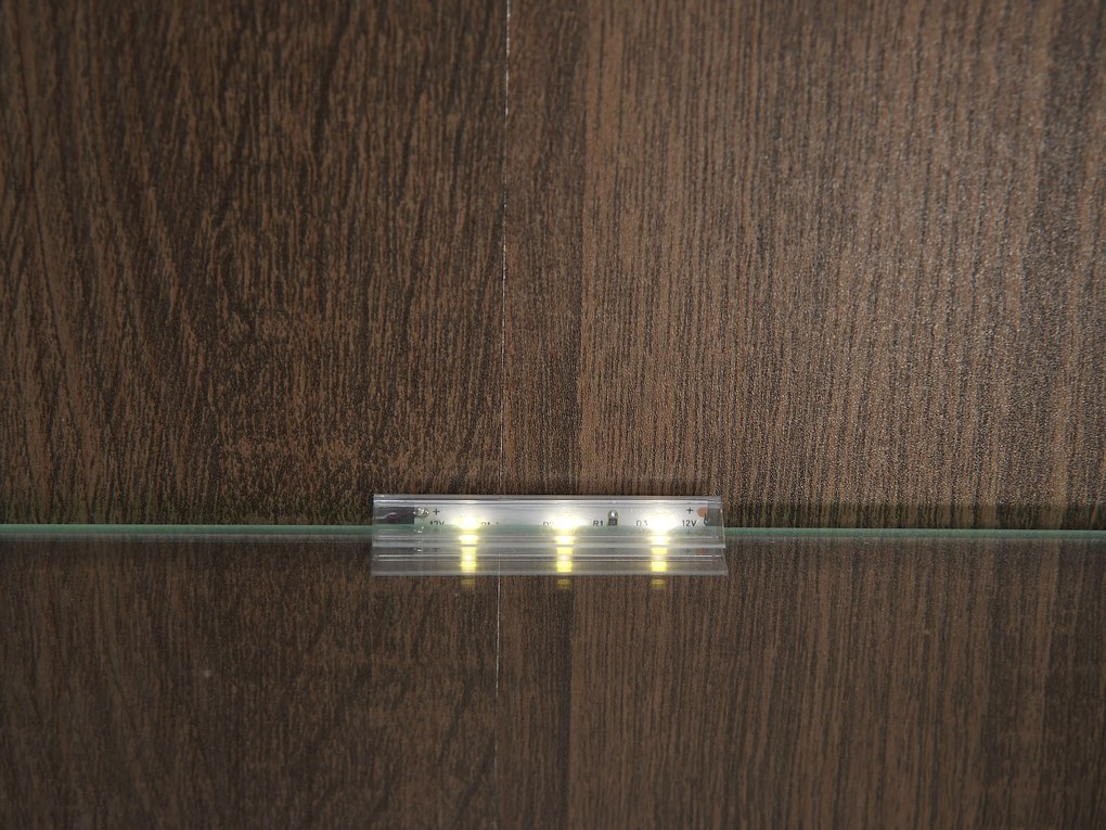 Vitrină Indie 04 (cu iluminat LED) (Arin închis). 1057761