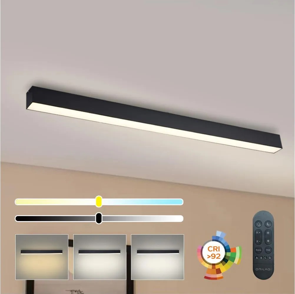 Brilagi - Plafonier LED dimabil SLEEKLINE LED/40W/230V Wi-Fi Tuya negru + telecomandă