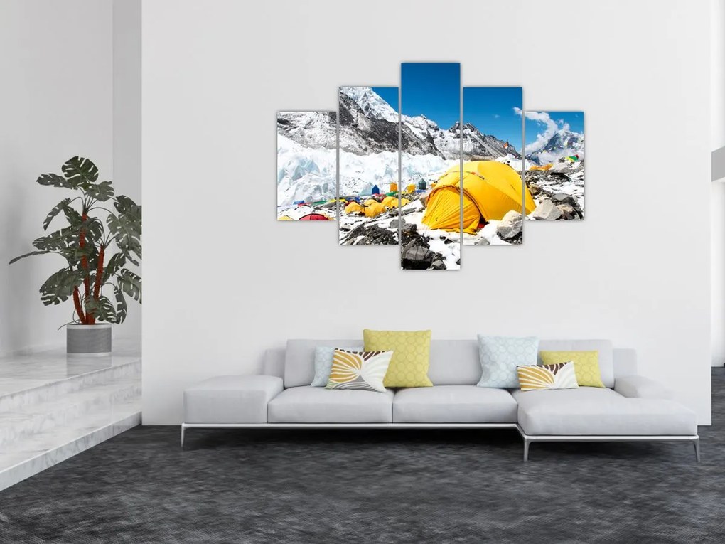 Tablou - Camping la munte (150x105 cm)