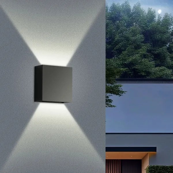 Brilagi - Aplică LED de exterior DOUBLERAY LED/4W/230V neagră IP65