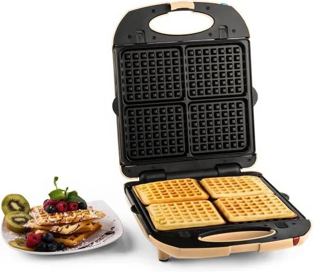 Klarstein Trinity 3 in 1 Sandwich Maker XXL 1300 W crem