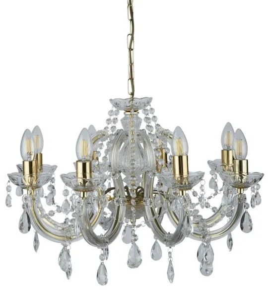 Searchlight - Lustră de cristal pe lanț MARIE 8xE14/40W/230V