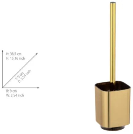 WENKO 24162100 - Perie WC AURON 9x38,5 cm aurie