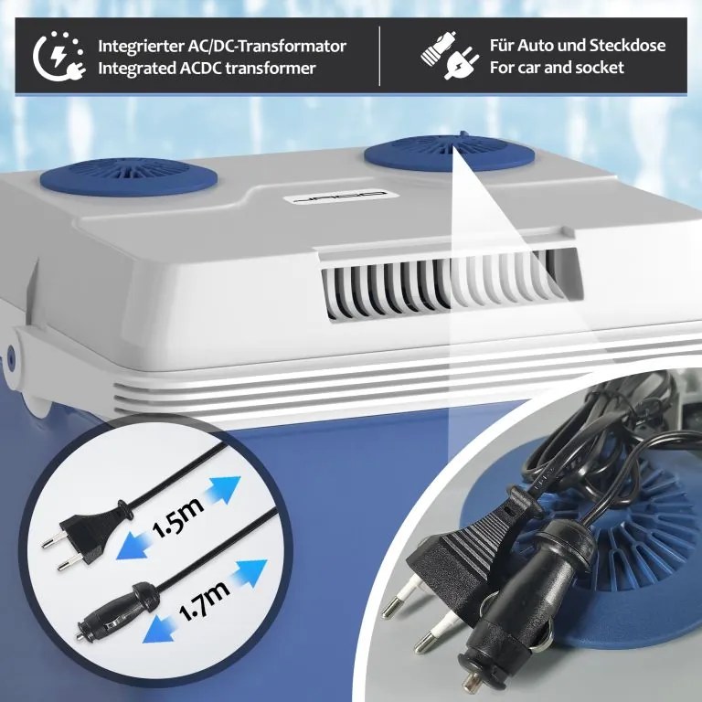 Jago Ladă frigorifică electrică 2 în 1, 25 l, albastru