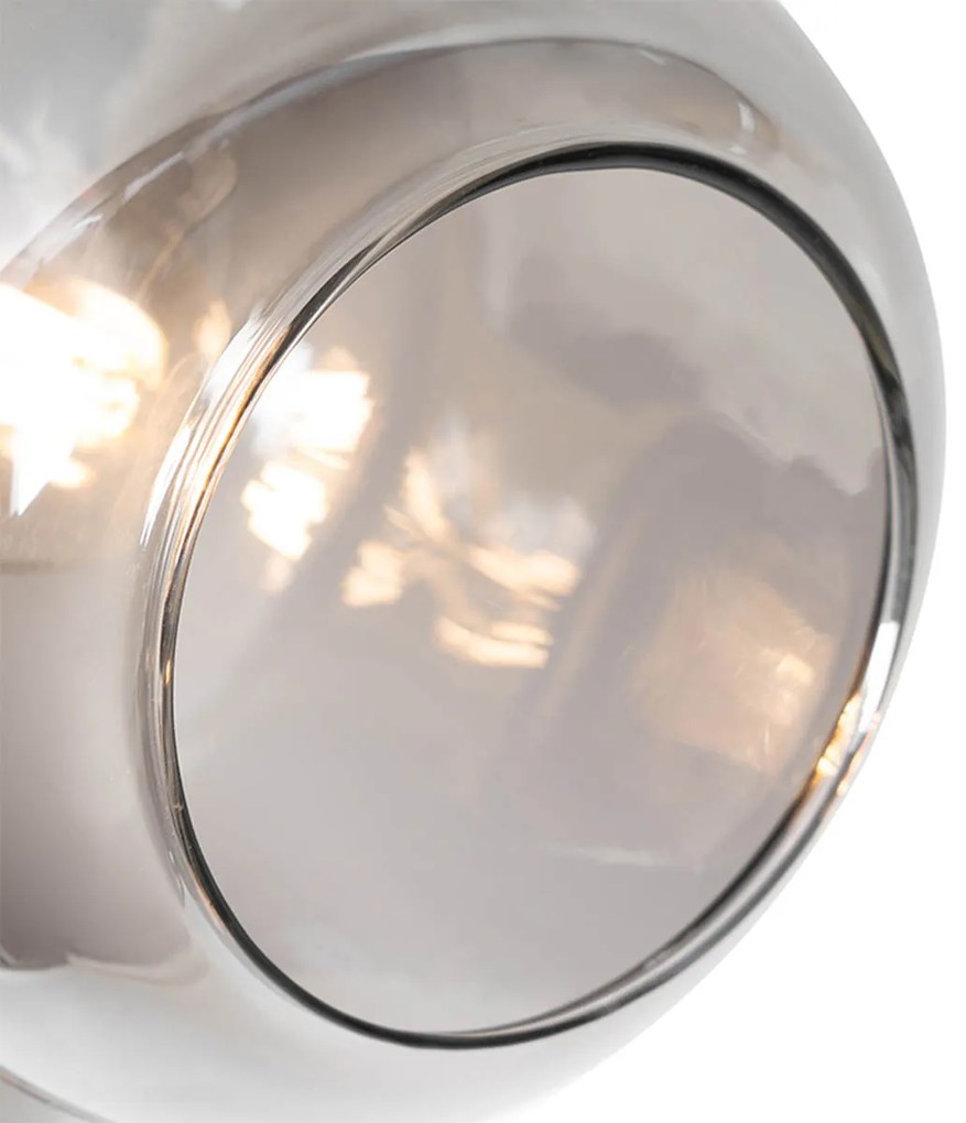 Smart Plafonieră cu spoturi negre cu auriu și sticlă fumurie Incl. 3 Wifi P45 - Zuzanna