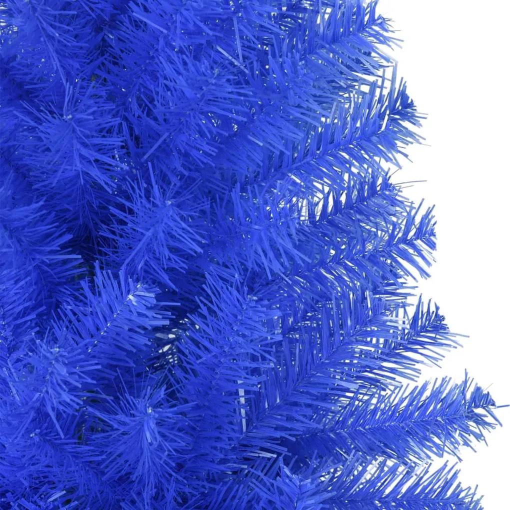 Pom de Craciun artificial subtire suport albastru 180 cm PVC Albastru, 180 cm, 1