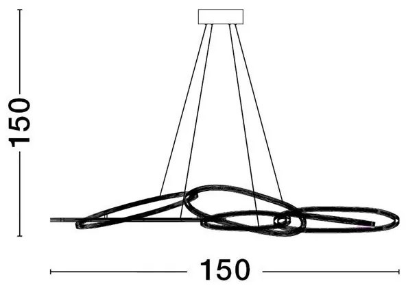 Lustra LED suspendata design modern NUDOS