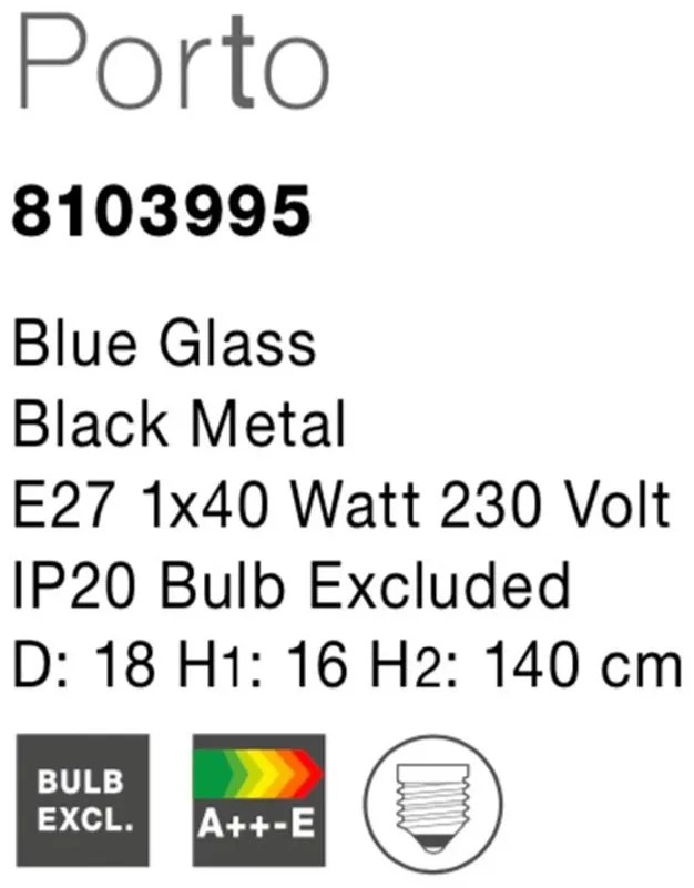 Pendul design modern Porto blue NVL-8103995