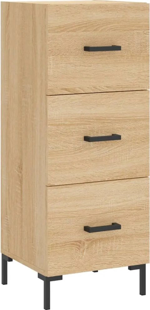 vidaXL Servantă, stejar sonoma, 34,5x34x90 cm, lemn compozit