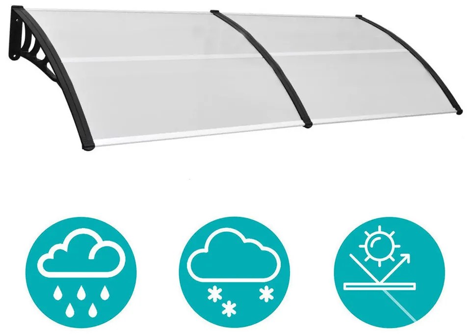 Marchiza copertina din policarbonat 240x90 cm-negru