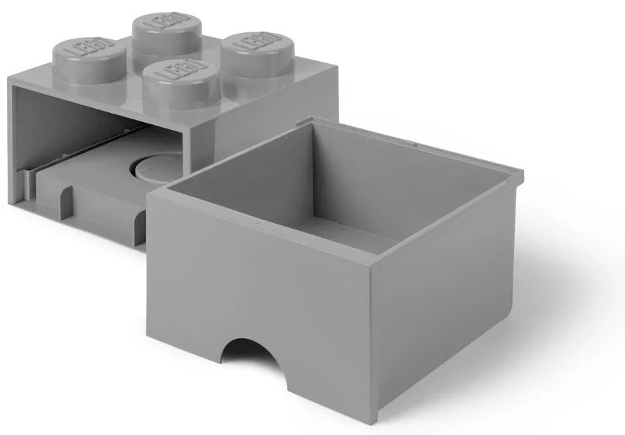 Cutie pătrată pentru depozitare LEGO®, gri