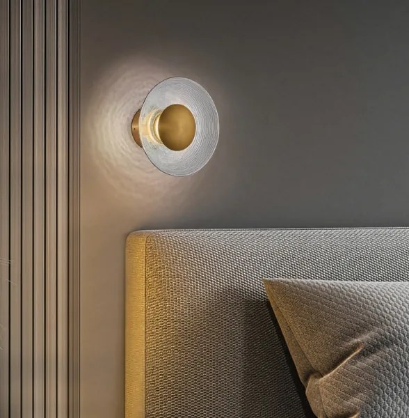 Lampă de perete LED GLAMOUR, 9W/230V, aurie
