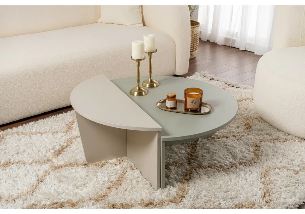 Măsuță de cafea Orion Green and Stone