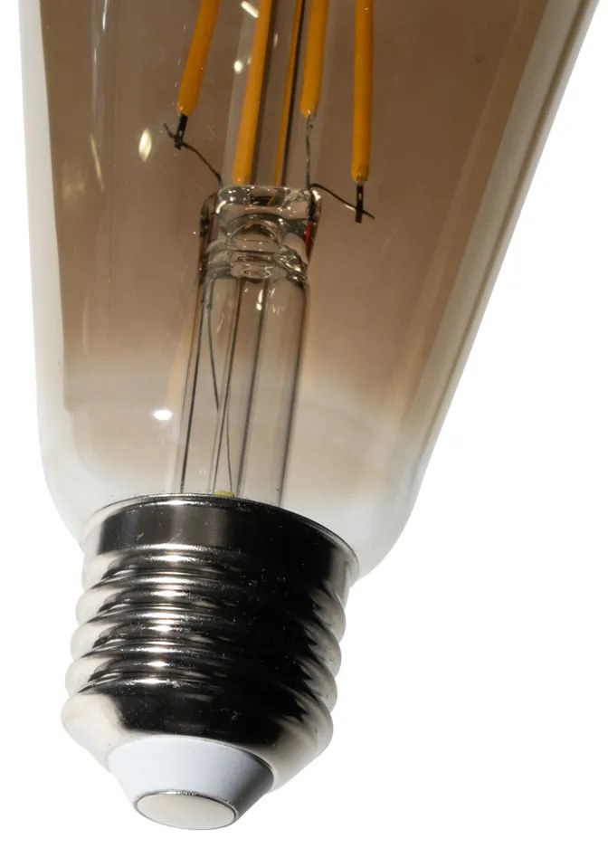 Set 5 becuri E27 dimbare LED lamp ST64 smoke glas 5W 450 lm 2700K