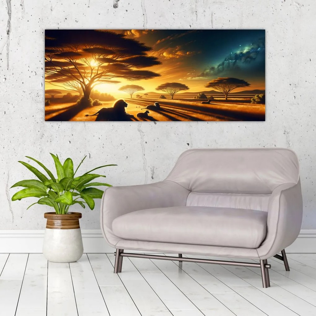 Tablou - Lei odihnindu-se (120x50 cm)