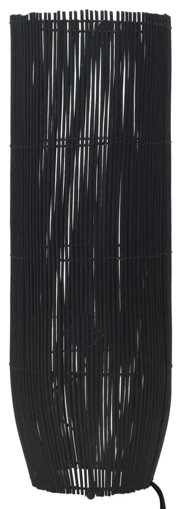 vidaXL Lampă de podea, negru, 84 cm, răchită, e27