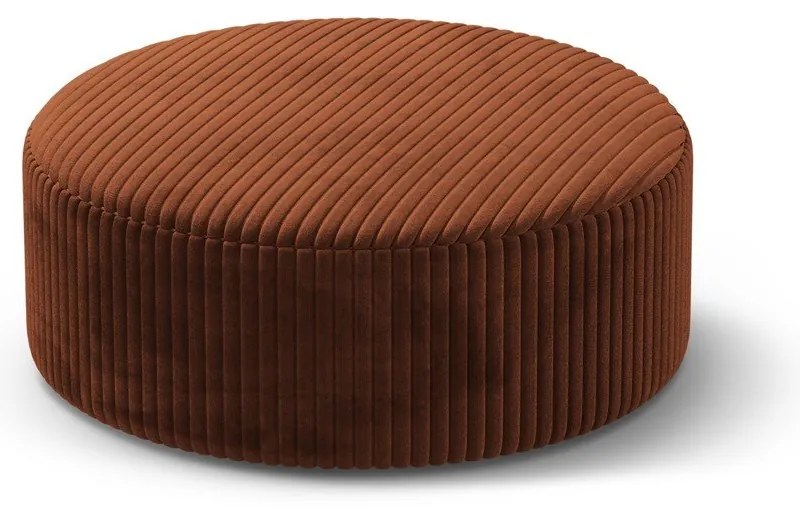 Taburet cărămiziu cu tapițerie din catifea reiată Dia – Micadoni