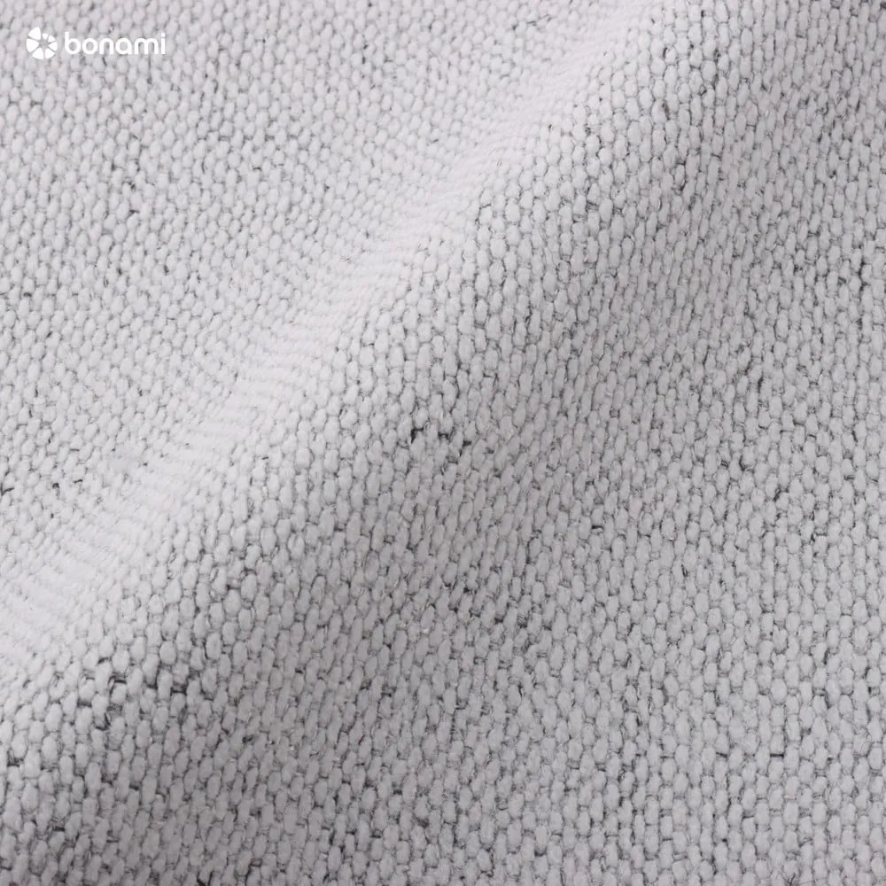 Pat matrimonial gri deschis tapițat cu spațiu de depozitare și somieră 180x200 cm Jagna – Bobochic Paris