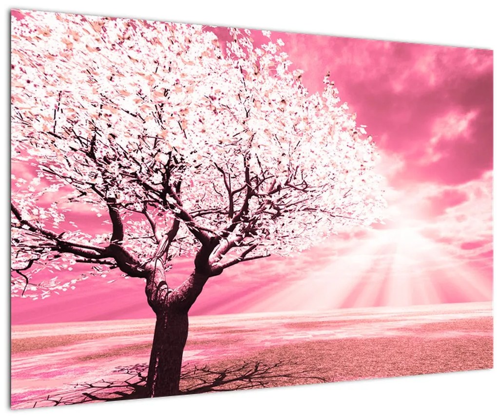 Tabloul cu pomul roz (90x60 cm)