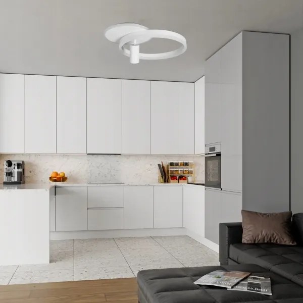 Plafonieră LED/38W/230V + 1xGU10/30W, alb