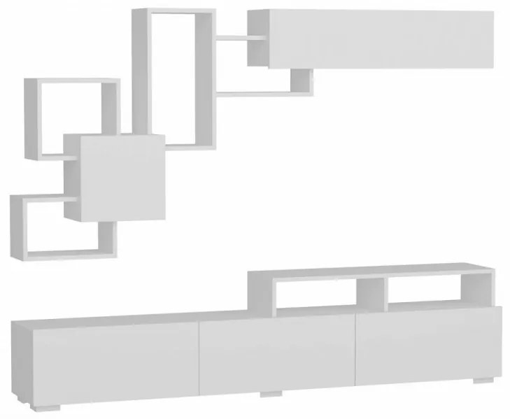 Ansamblu Comoda TV Elit, Alb