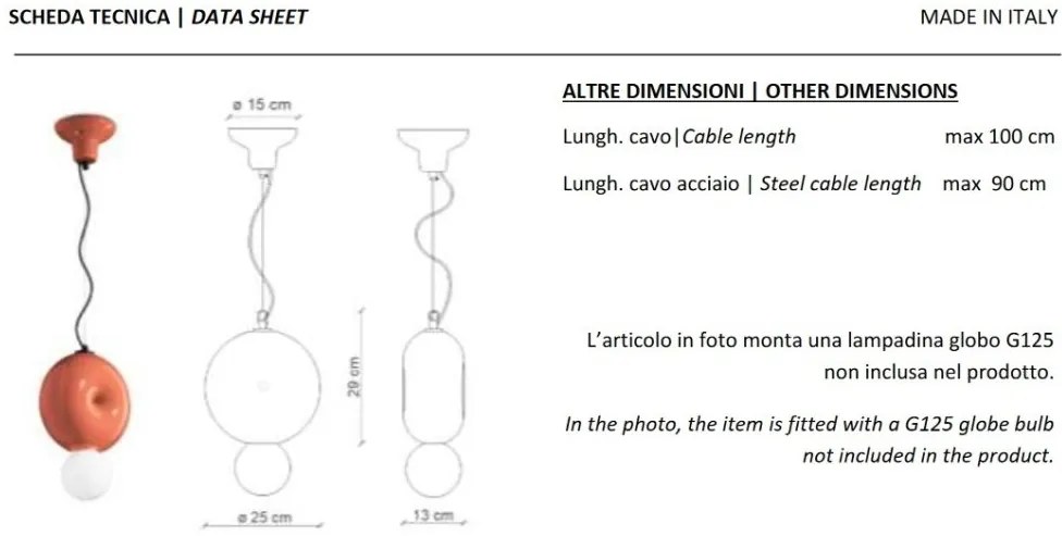 Lustra retro realizata manual din ceramica Bumbum