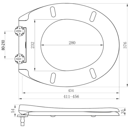 Sapho - Capac WC ADINA SoftClose, alb