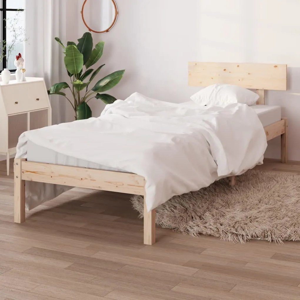 vidaXL Cadru de pat, 90x200 cm, lemn masiv de pin