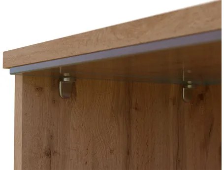 Dulap TV Dlana 180 MDF (Negru grafit + Negru) (cu iluminat LED alb). 1106209