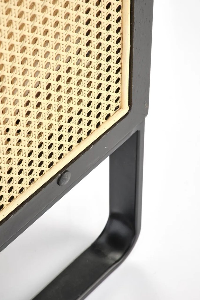 Fotoliu Ilario velvet/rattan - H77 cm