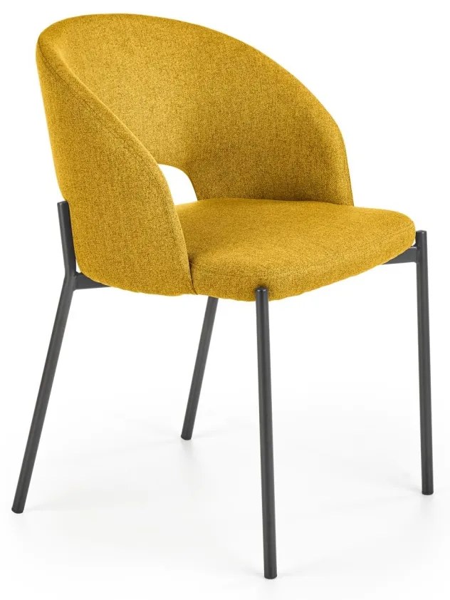 Scaun tapitat K373 mustariu