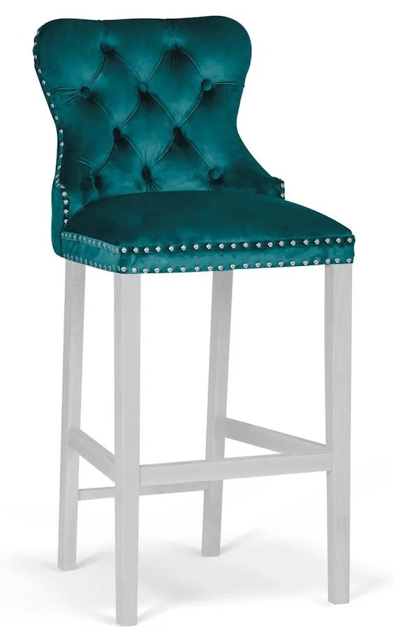 Scaun Bar Madame Aqua/Alb BL85 L70 cm