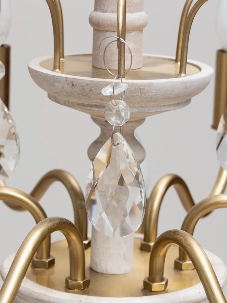 Candelabru din metal si sticla, 61 cm, Saumur