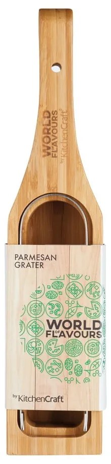 Răzătoare din bambus pentru parmezan Kitchen Craft Italia