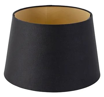 Abajur din bumbac negru cu interior auriu 25/20/16