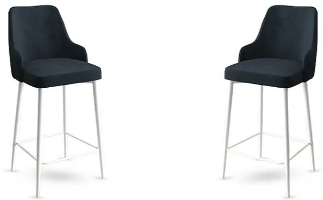Set de scaune de bar Enox Anthracite and White, 2buc., 2 buc.