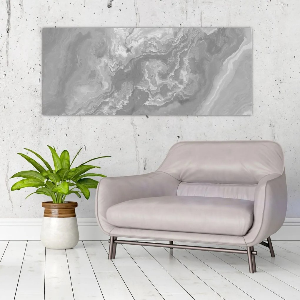 Tablou - Marmură în alb-negru (120x50 cm)