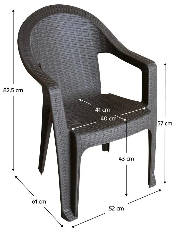 Scaun de grădină Zanjar (maro) . 1116565