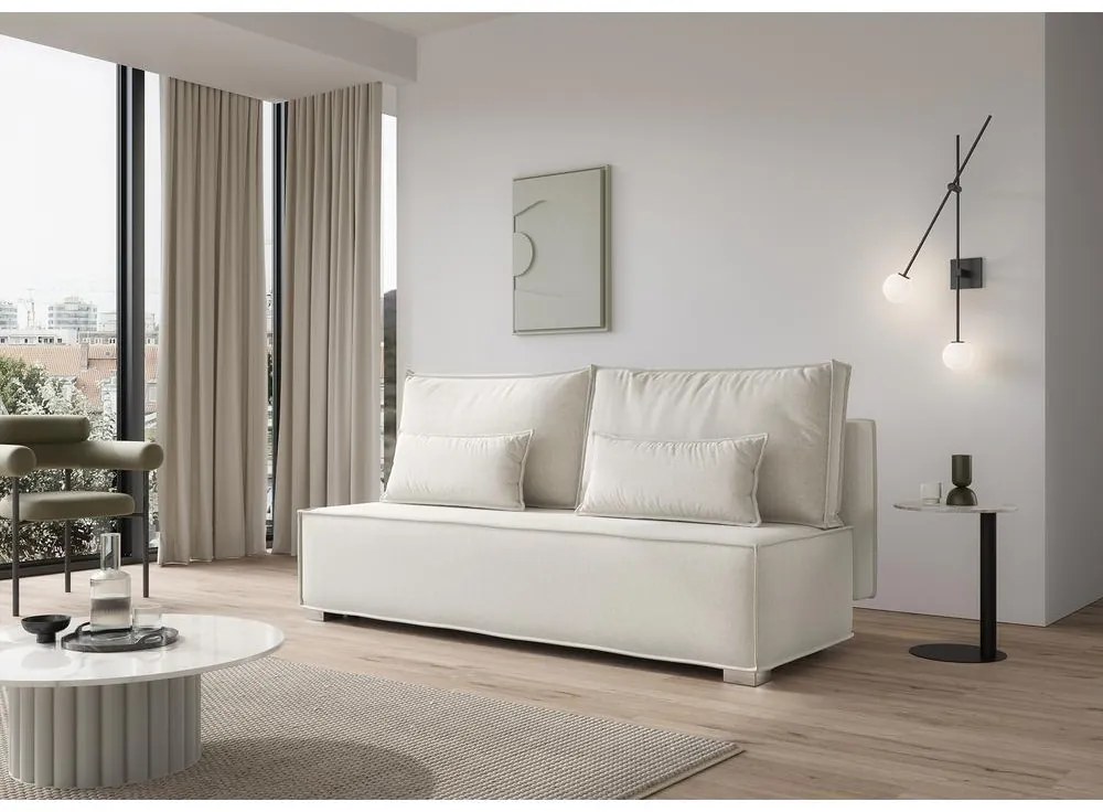 Canapea trei locuri Bale (bej deschis + argintiu). 1099366