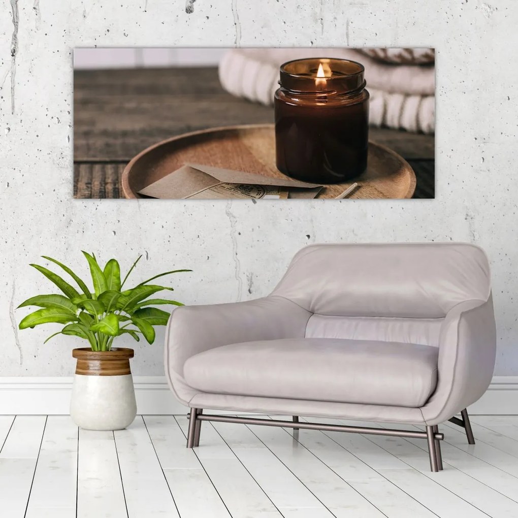 Tablou - Lumânare aprinsă (120x50 cm)