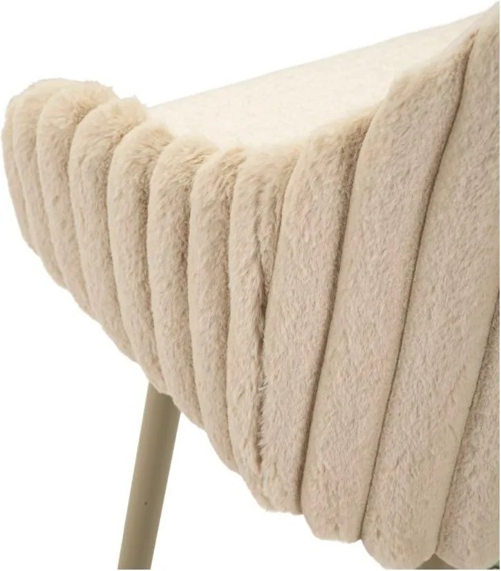 Scaune de bar crem cu cotiere 2 buc. tapițate (înălțime șezut 78 cm) Alaska – Mauro Ferretti